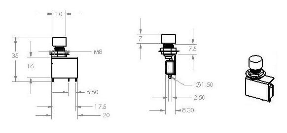 按鈕開關(guān)DS-428 帶微動(dòng) 無鎖復(fù)位按鈕開關(guān)