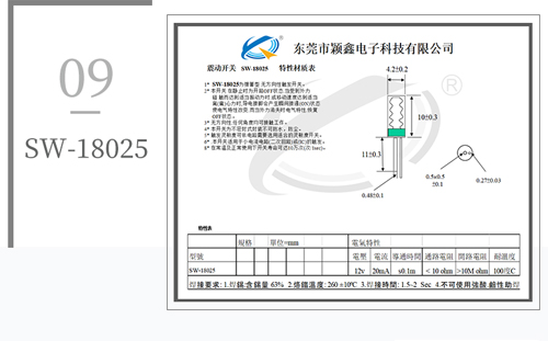 SW-18025震動彈簧開關(guān)圖紙 SW-18025震動彈簧開關(guān)圖紙