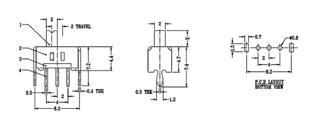 撥動開關電路 撥動開關電路